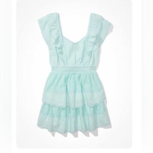 Women’s American Eagle Ruffle-tiered mini dress, size L NWOT